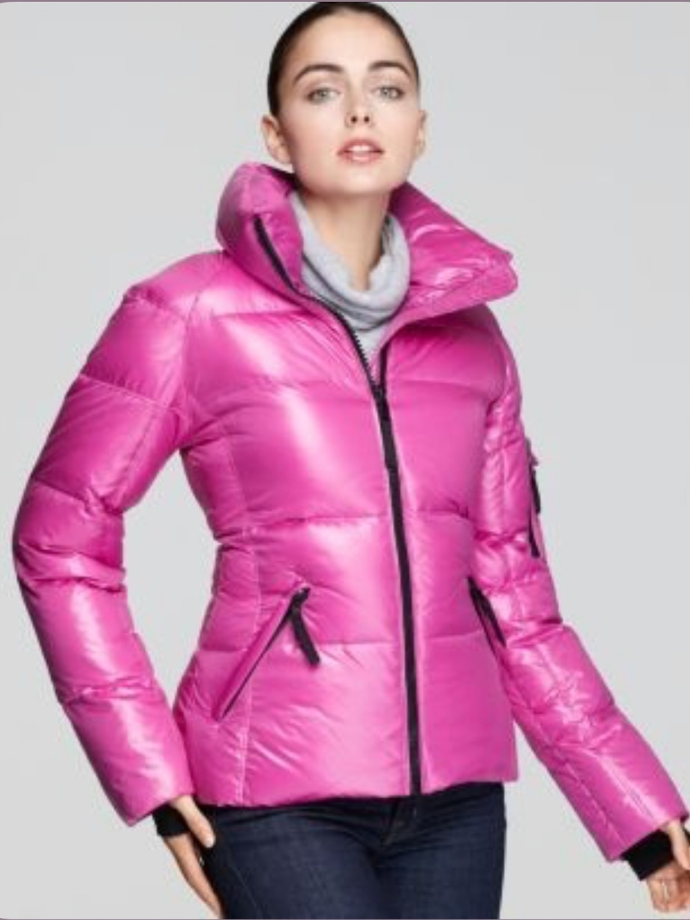 SAM. Freestyle Down Puffer in Fuchsia Hot Pink Color Size Small